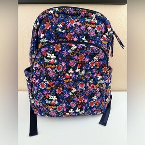 Vera Bradley Mickey and Minnie Sweet Floral Cotton Essential Backpack